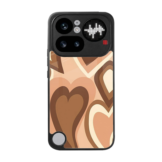 Cocoa Heartbeat back phone cover | glass case for nothing phone 4a pro
