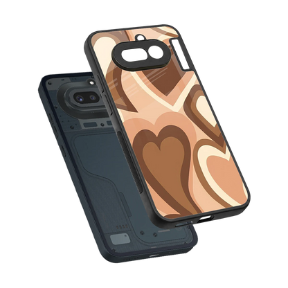 Cocoa Heartbeat sleek nothing phone 4a cover with tempered glass back and TPU edges