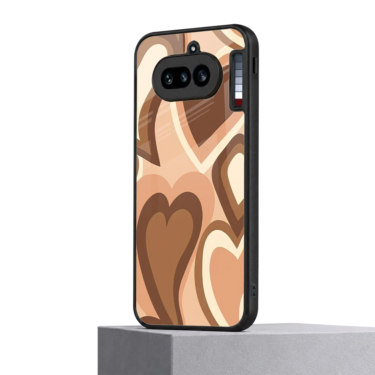 Cocoa Heartbeat nothing phone 4a mobile cover | shockproof glass phone case