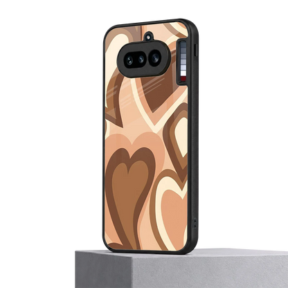 Cocoa Heartbeat nothing phone 4a mobile cover | shockproof glass phone case