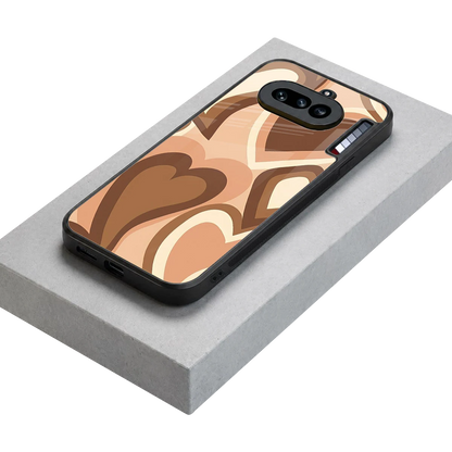 Cocoa Heartbeat stylish phone case for nothing phone 4a | glossy glass and slim fit
