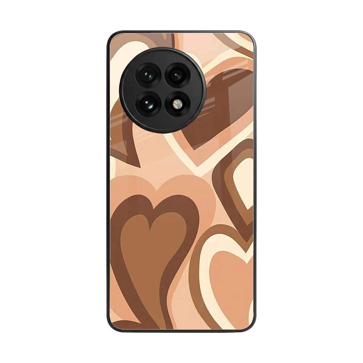 Cocoa Heartbeat back phone cover | glass case for oneplus 13r