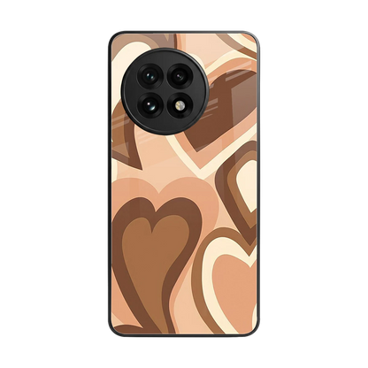 Cocoa Heartbeat back phone cover | glass case for oneplus 13r
