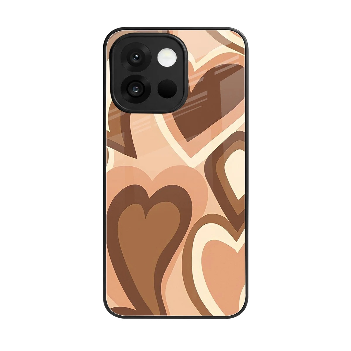Cocoa Heartbeat back phone cover | glass case for oneplus 13s