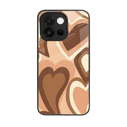 Cocoa Heartbeat back phone cover | glass case for oneplus 13s