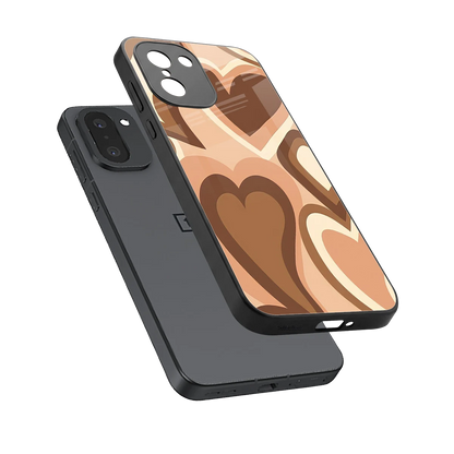 Cocoa Heartbeat sleek oneplus 15r cover with tempered glass back and TPU edges