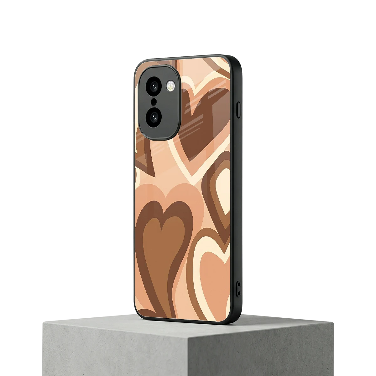 Cocoa Heartbeat oneplus 15r mobile cover | shockproof glass phone case