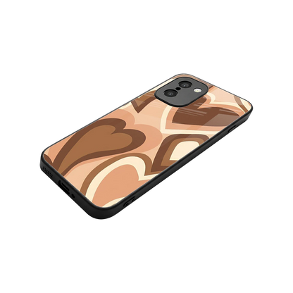 Cocoa Heartbeat stylish phone case for oneplus 15r | glossy glass and slim fit
