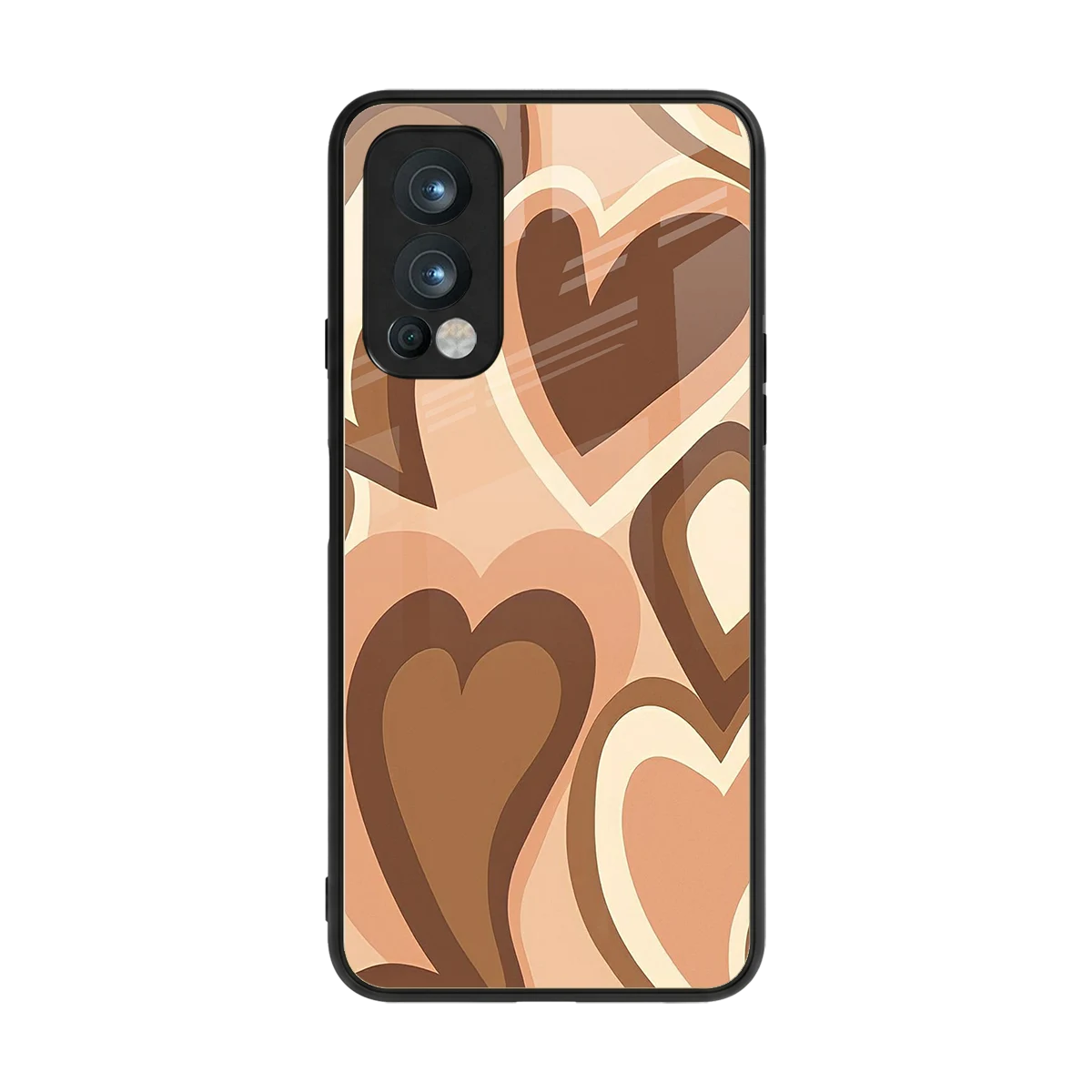 Cocoa Heartbeat back phone cover | glass case for oneplus nord 2