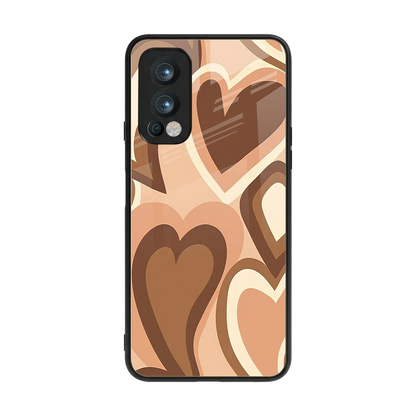 Cocoa Heartbeat back phone cover | glass case for oneplus nord 2