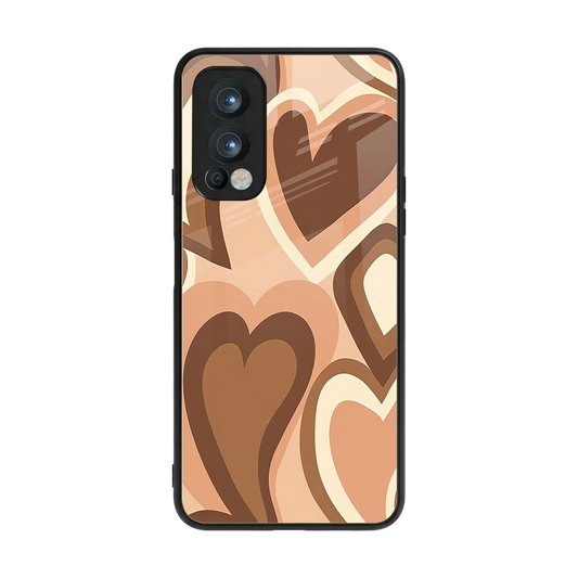 Cocoa Heartbeat back phone cover | glass case for oneplus nord 2