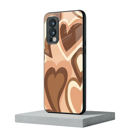 Cocoa Heartbeat oneplus nord 2 mobile cover | shockproof glass phone case