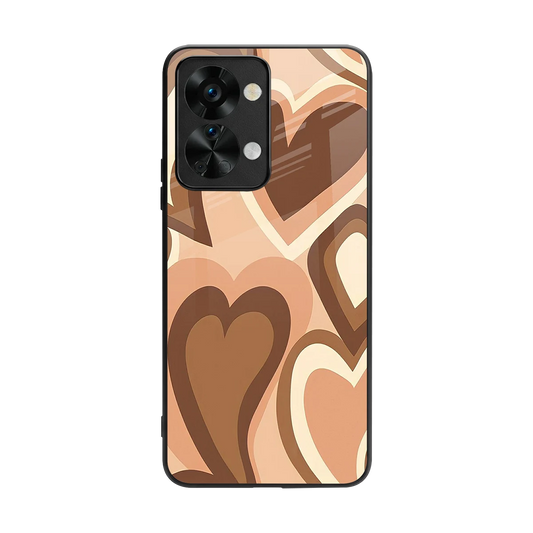 Cocoa Heartbeat back phone cover | glass case for oneplus nord 2t