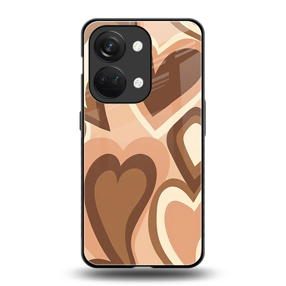 Cocoa Heartbeat back phone cover | glass case for oneplus nord 3