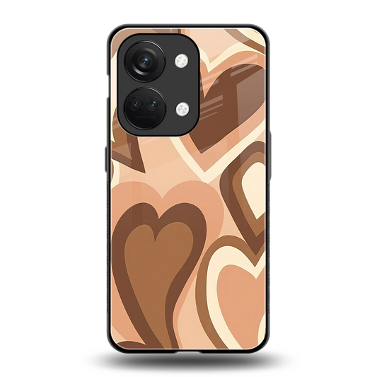 Cocoa Heartbeat back phone cover | glass case for oneplus nord 3