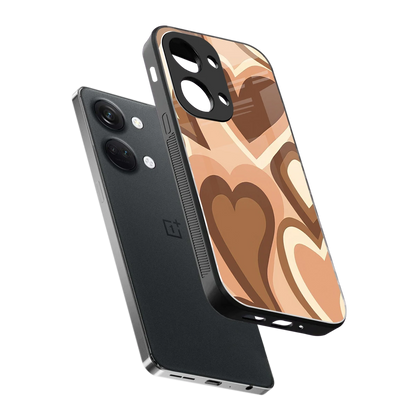 Cocoa Heartbeat sleek oneplus nord 3 cover with tempered glass back and TPU edges