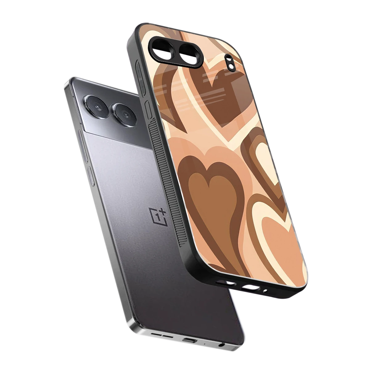 Cocoa Heartbeat sleek oneplus nord 4 cover with tempered glass back and TPU edges