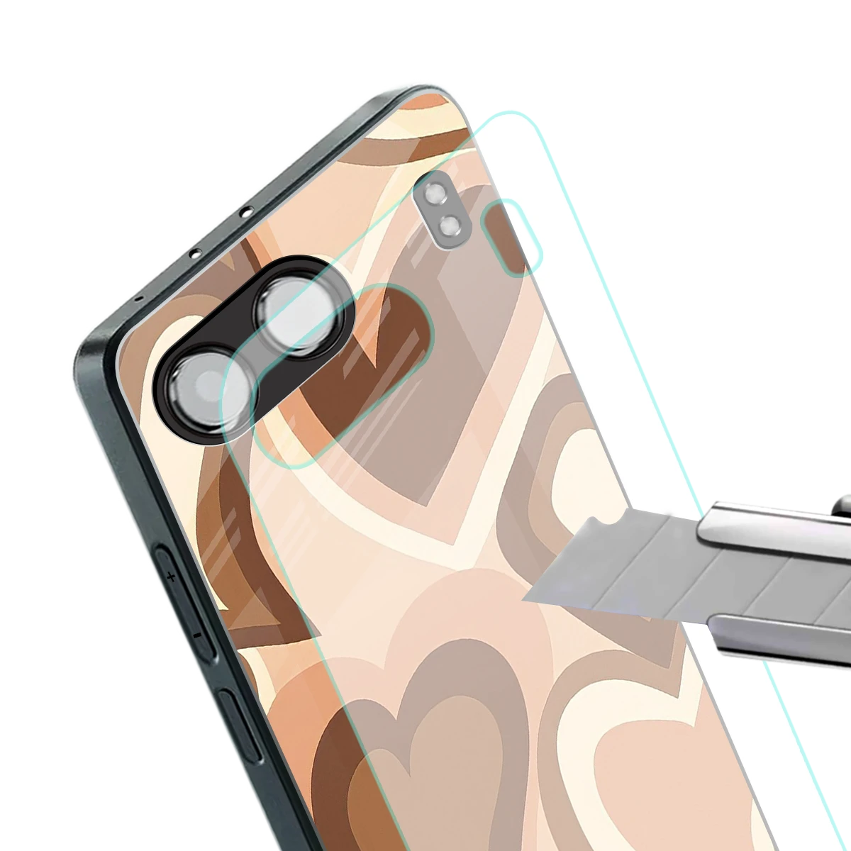 Cocoa Heartbeat stylish phone case for oneplus nord 4 | glossy glass and slim fit