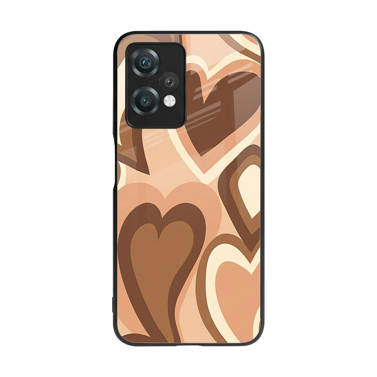 Cocoa Heartbeat back phone cover | glass case for oneplus nord ce 2 lite