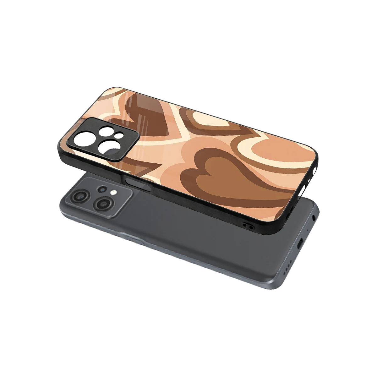 Cocoa Heartbeat sleek oneplus nord ce 2 lite cover with tempered glass back and TPU edges