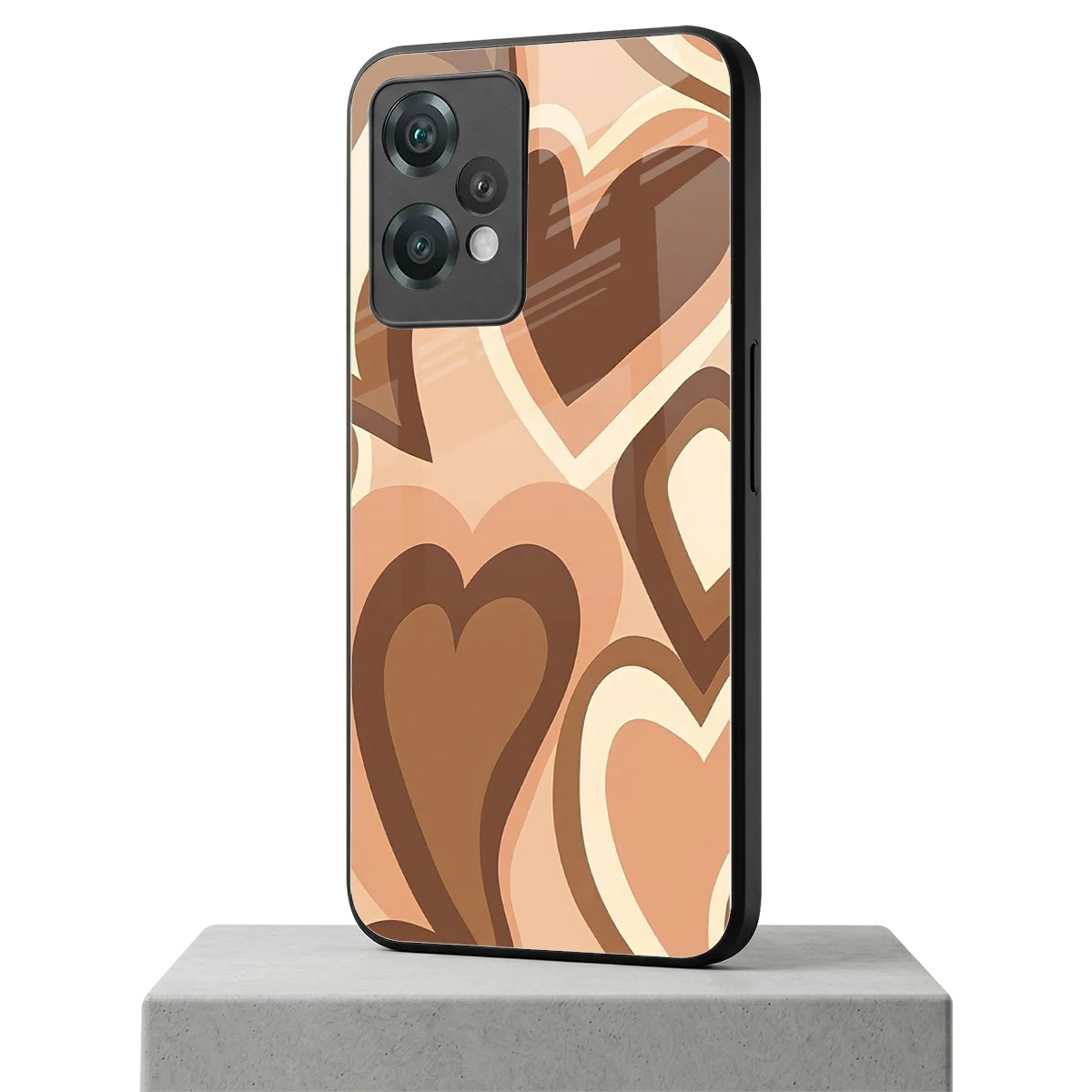 Cocoa Heartbeat oneplus nord ce 2 lite mobile cover | shockproof glass phone case