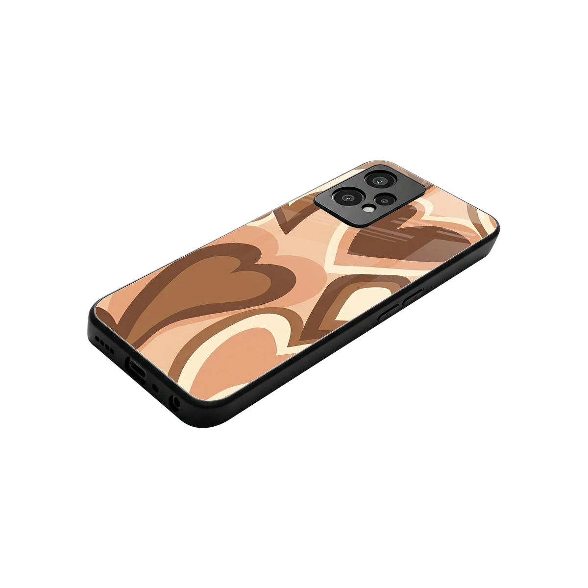 Cocoa Heartbeat stylish phone case for oneplus nord ce 2 lite | glossy glass and slim fit