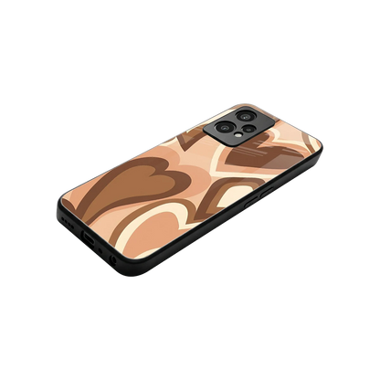 Cocoa Heartbeat stylish phone case for oneplus nord ce 2 lite | glossy glass and slim fit