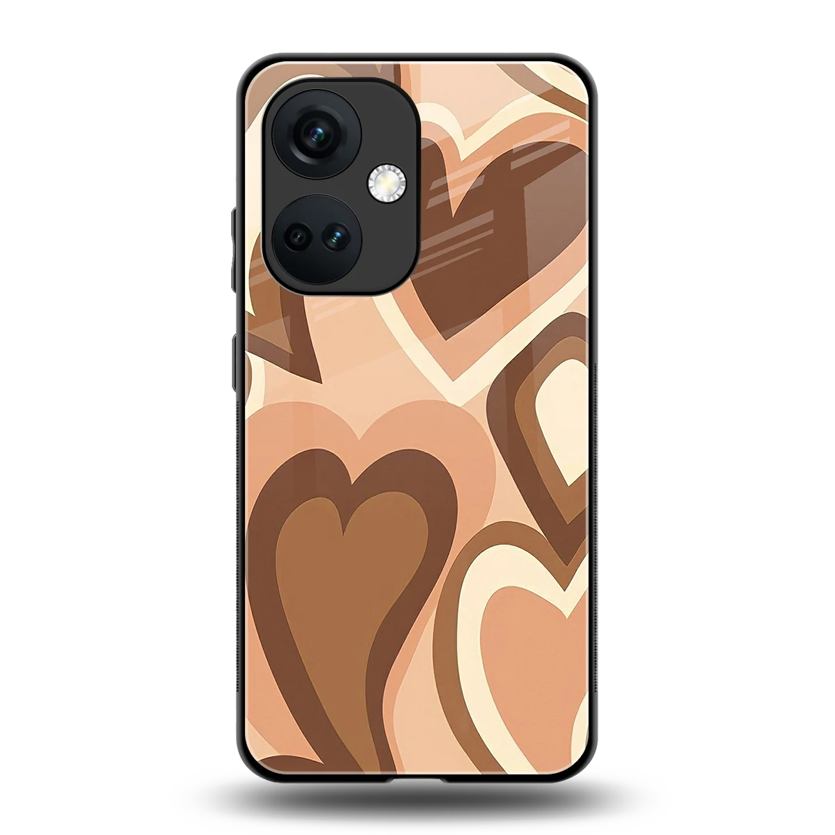 Cocoa Heartbeat back phone cover | glass case for oneplus nord ce 3