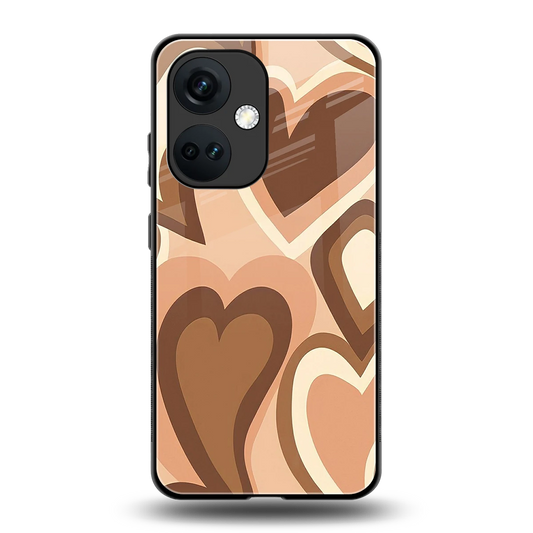 Cocoa Heartbeat back phone cover | glass case for oneplus nord ce 3