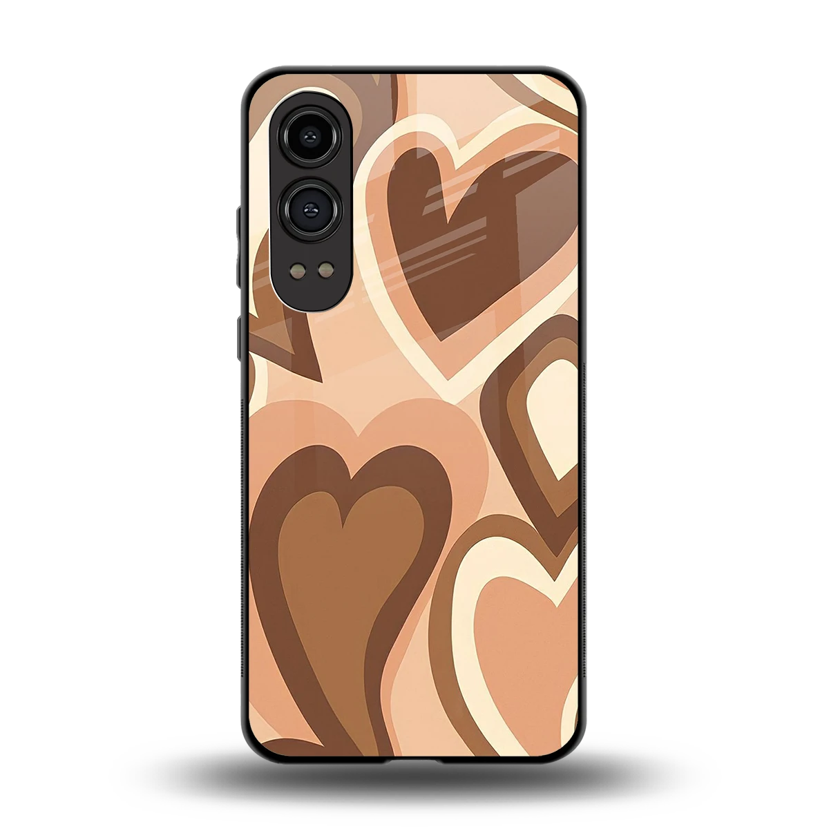 Cocoa Heartbeat back phone cover | glass case for oneplus nord ce 4 lite
