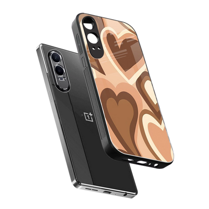 Cocoa Heartbeat sleek oneplus nord ce 4 lite cover with tempered glass back and TPU edges