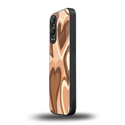 Cocoa Heartbeat oneplus nord ce 4 lite mobile cover | shockproof glass phone case