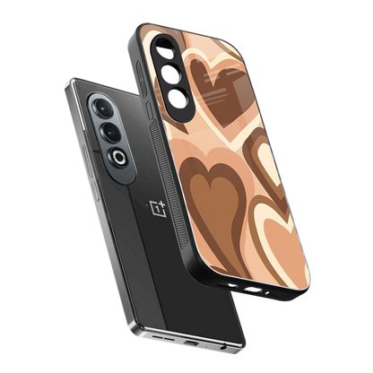 Cocoa Heartbeat sleek oneplus nord ce 4 cover with tempered glass back and TPU edges