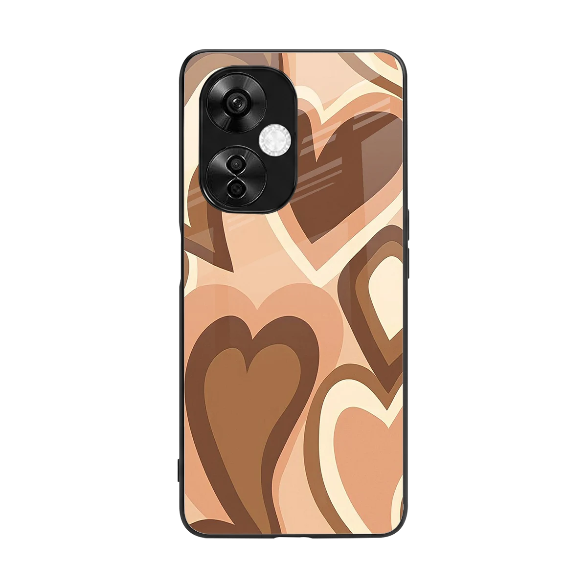 Cocoa Heartbeat back phone cover | glass case for oneplus nord ce 3 lite
