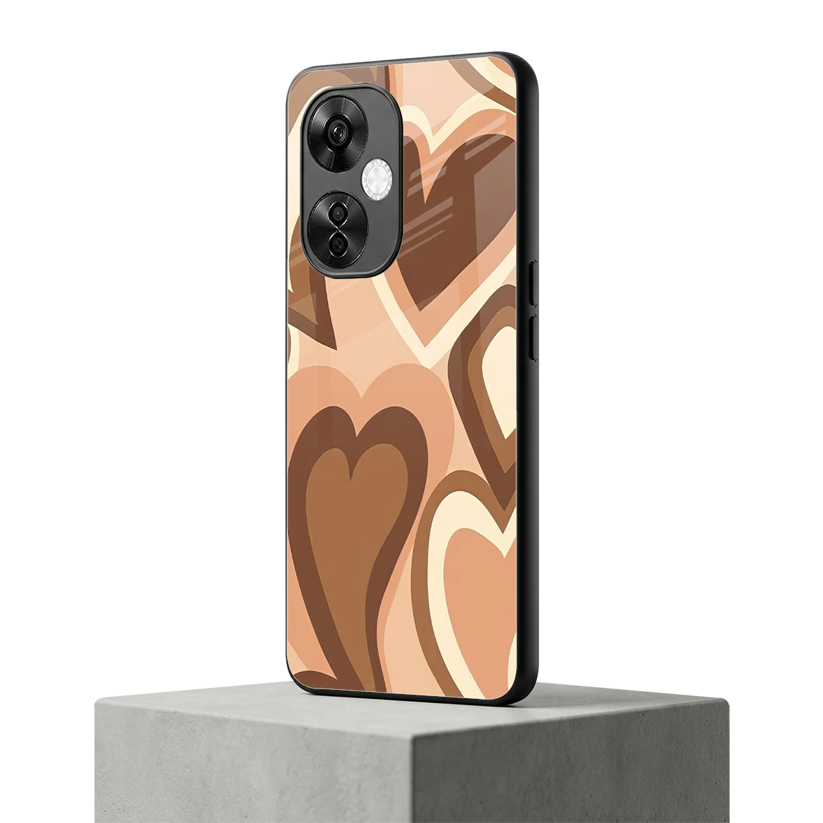 Cocoa Heartbeat oneplus nord ce 3 lite mobile cover | shockproof glass phone case