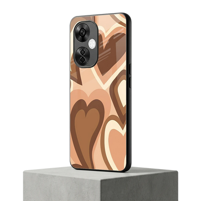 Cocoa Heartbeat oneplus nord ce 3 lite mobile cover | shockproof glass phone case