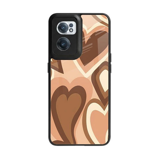 Cocoa Heartbeat back phone cover | glass case for oneplus nord ce 2