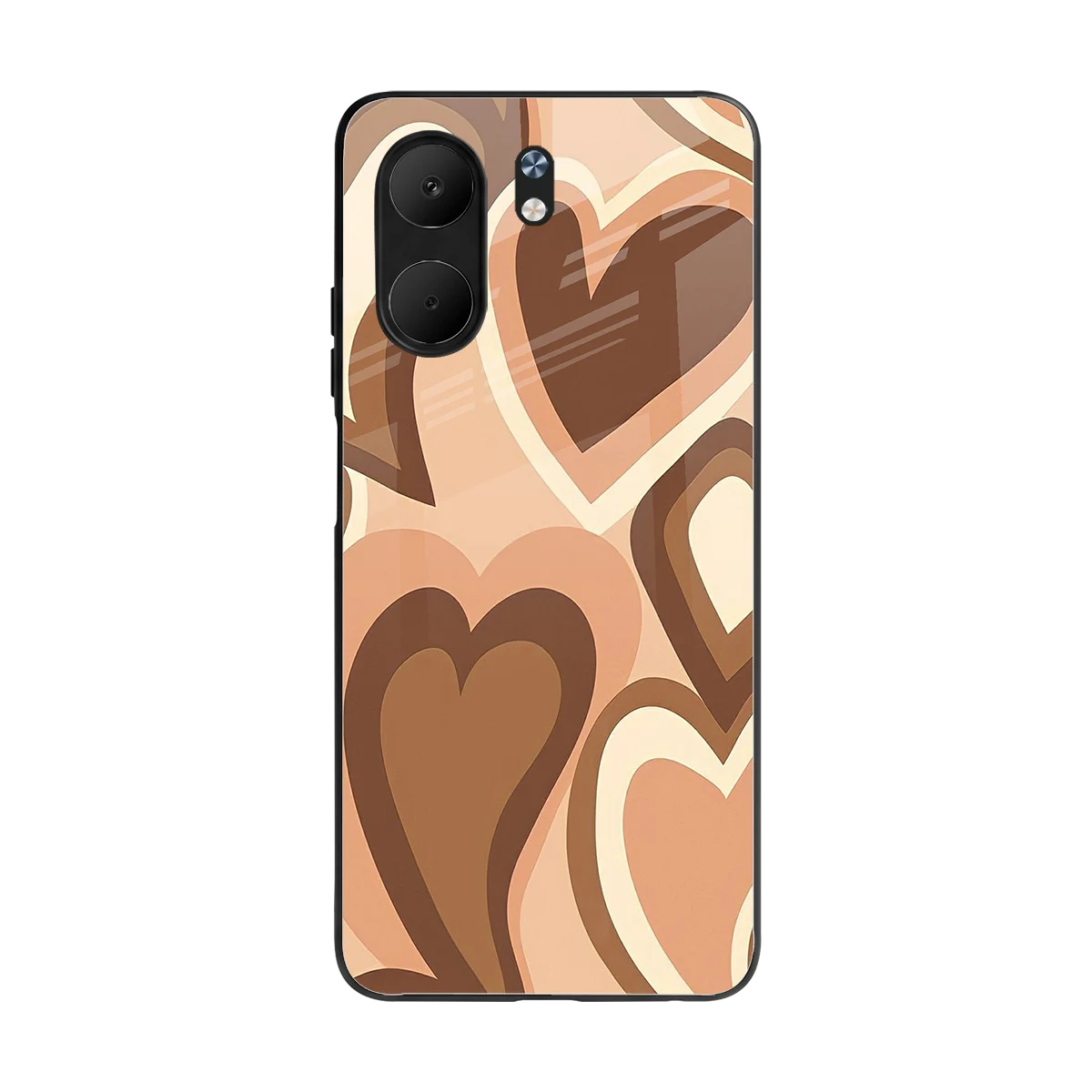Cocoa Heartbeat back phone cover | glass case for oppo a5x 5g