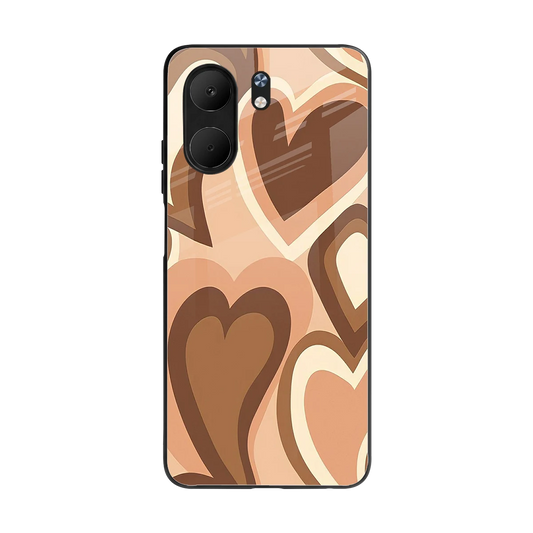 Cocoa Heartbeat back phone cover | glass case for oppo a5x 5g