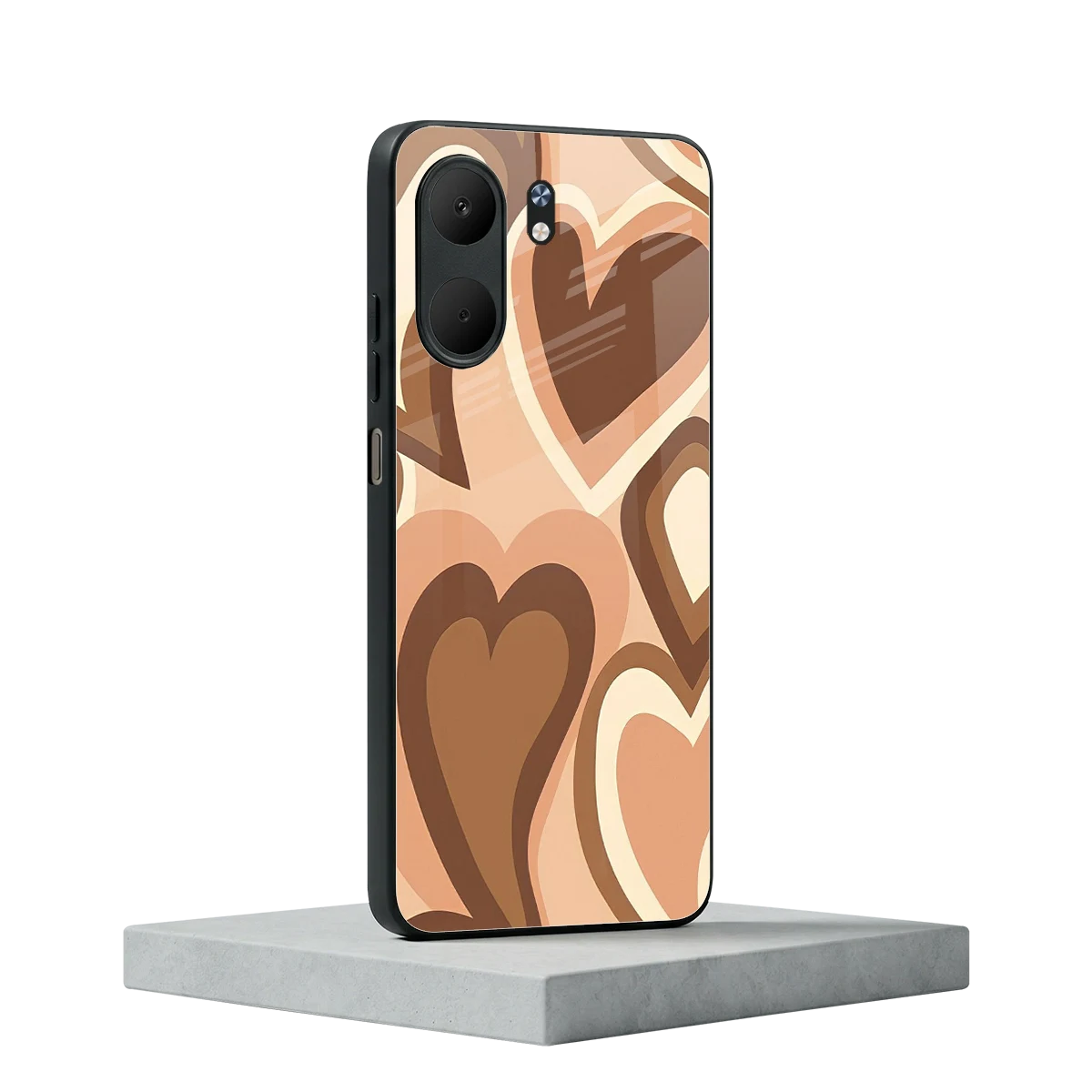 Cocoa Heartbeat oppo a5x 5g mobile cover | shockproof glass phone case