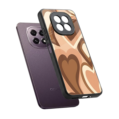 Cocoa Heartbeat sleek oppo f29 5g cover with tempered glass back and TPU edges