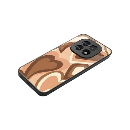 Cocoa Heartbeat stylish phone case for oppo f29 5g | glossy glass and slim fit