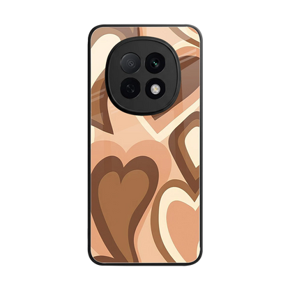 Cocoa Heartbeat back phone cover | glass case for oppo f29 pro 5g