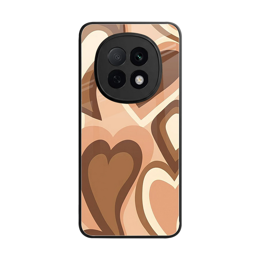 Cocoa Heartbeat back phone cover | glass case for oppo f29 pro 5g