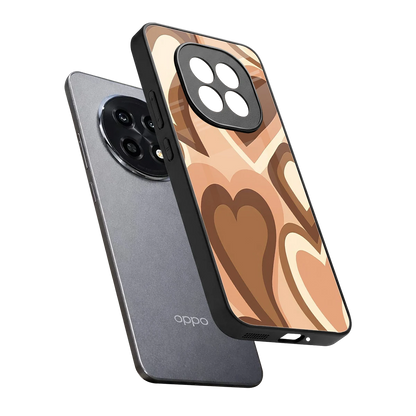 Cocoa Heartbeat sleek oppo f29 pro 5g cover with tempered glass back and TPU edges