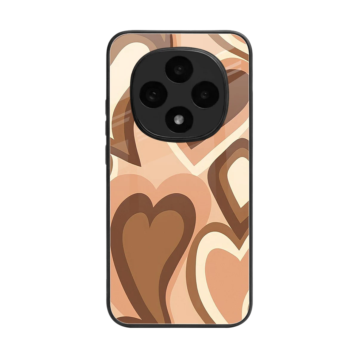 Cocoa Heartbeat back phone cover | glass case for oppo f31 pro 5g