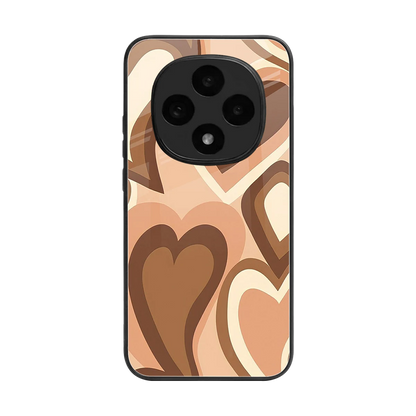 Cocoa Heartbeat back phone cover | glass case for oppo f31 pro 5g