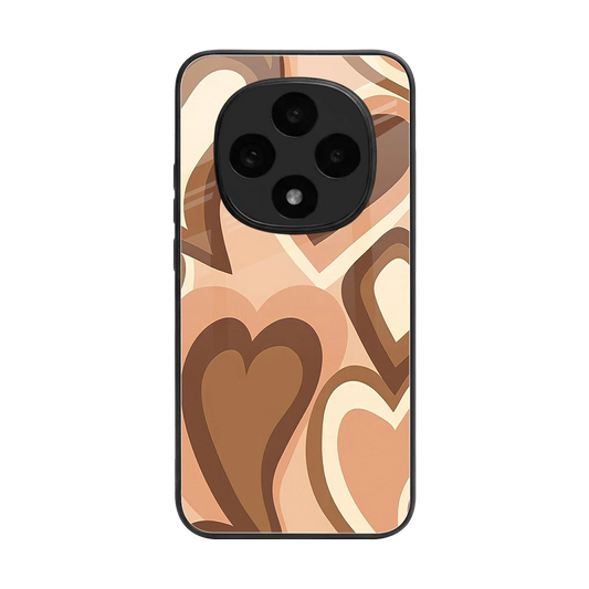 Cocoa Heartbeat back phone cover | glass case for oppo f31 pro 5g