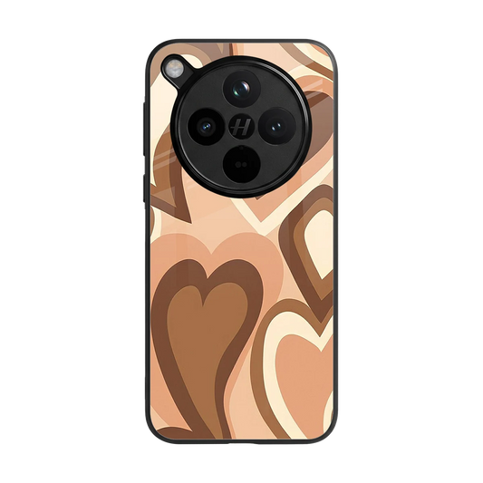Cocoa Heartbeat back phone cover | glass case for oppo find x8