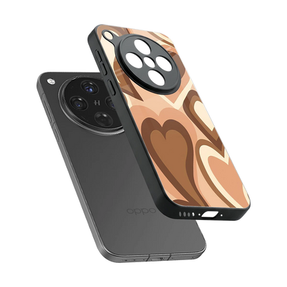 Cocoa Heartbeat sleek oppo find x8 cover with tempered glass back and TPU edges